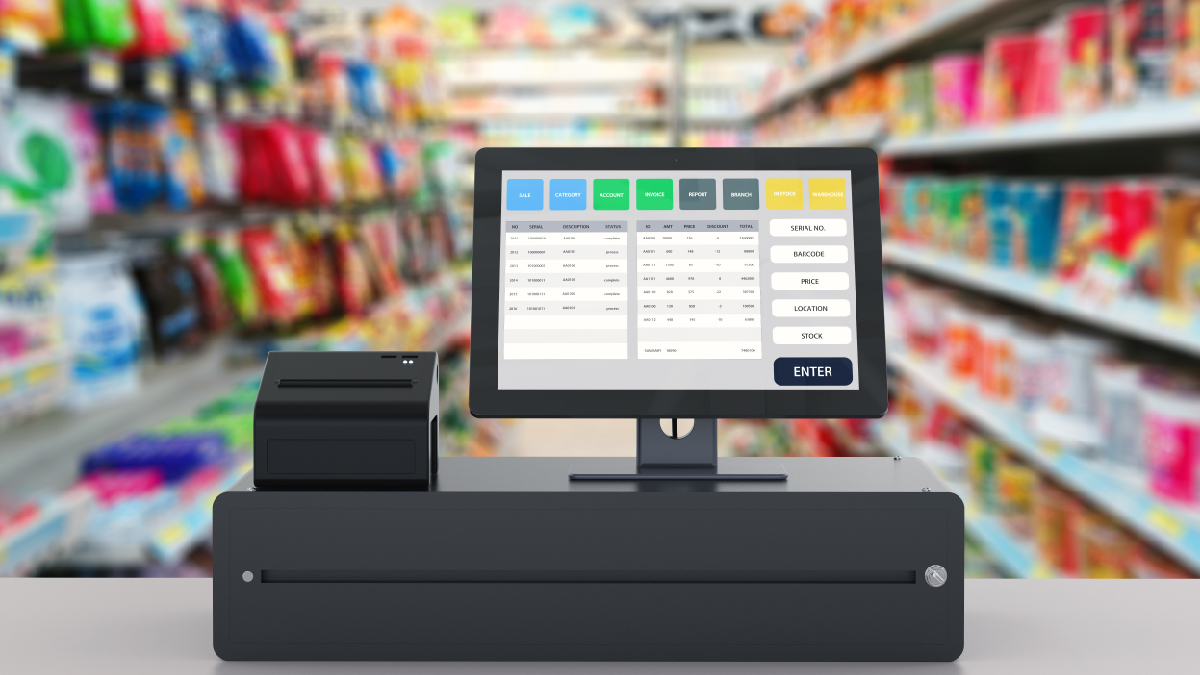 point of sale system for supermarket